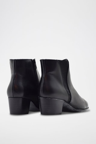 Bottines en cuir nappa - Noir