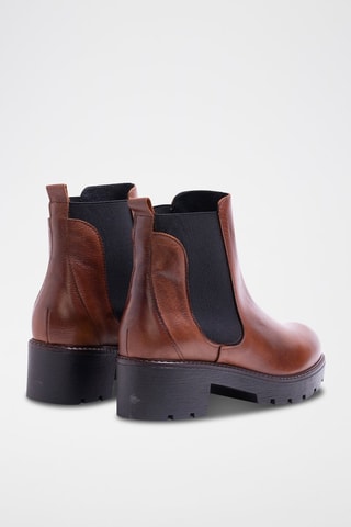 Bottines Chelsea en cuir - Marron
