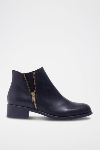 Bottines en cuir - Noir