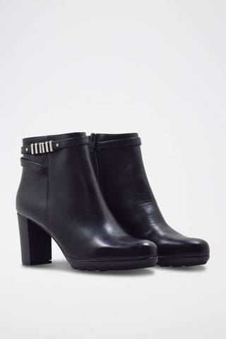 Bottines en cuir - Noir
