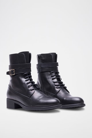 Bottines en cuir - Noir