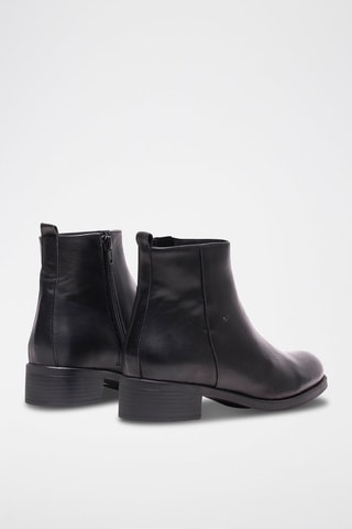 Bottines en cuir Noir