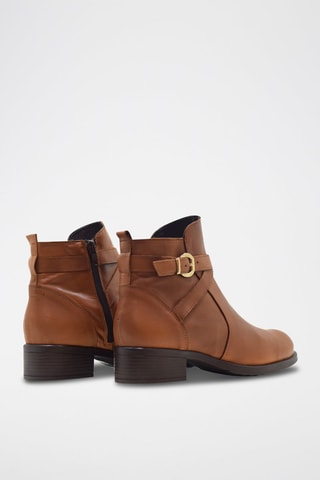 Bottines en cuir Jailene Camel