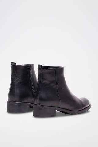 Bottines en cuir Noir