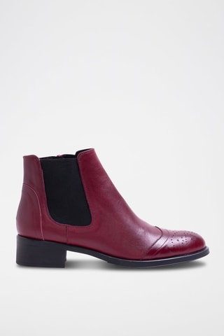 Bottines en cuir - Bordeaux