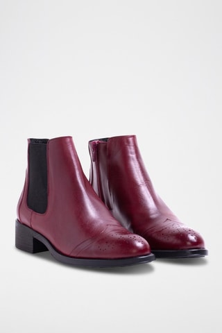 Bottines en cuir - Bordeaux