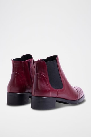 Bottines en cuir - Bordeaux