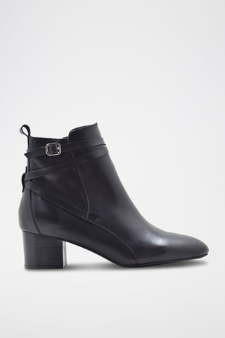 Bottines en cuir Noir