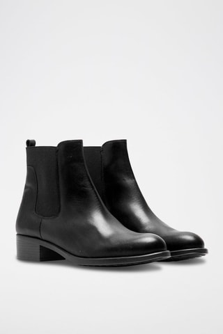 Bottines Chelsea en cuir Noir