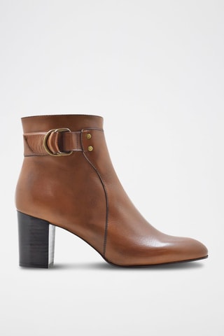 Bottines en cuir Camel