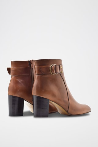 Bottines en cuir Camel