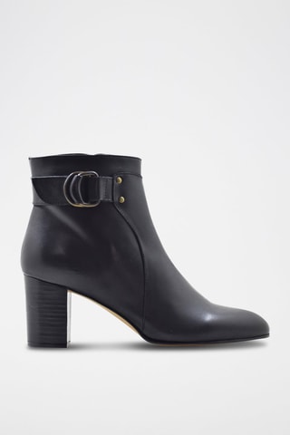 Bottines en cuir Noir