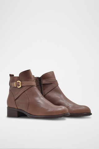 Bottines en cuir Piel coy - Marron
