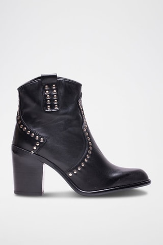 Bottines en cuir nappa - Noir