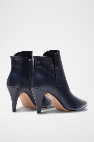 Bottines en cuir Vera - Bleu marine