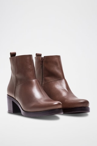 Bottines en cuir nappa - Marron