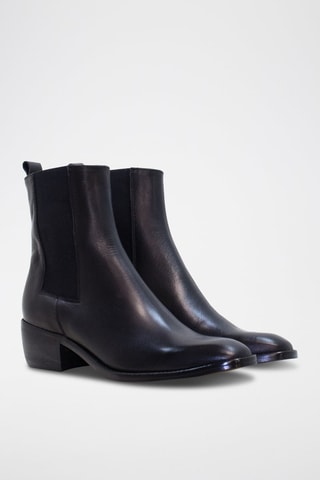 Bottines en cuir - Noir