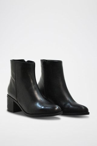 Bottines en cuir - Noir