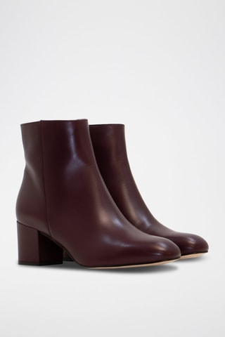 Bottines en cuir - Bordeaux