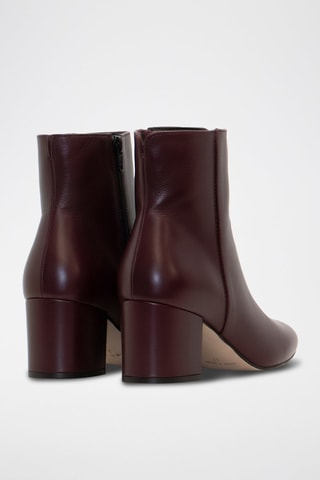 Bottines en cuir - Bordeaux