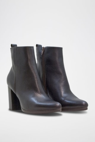 Bottines en cuir Tamara - Marron foncé