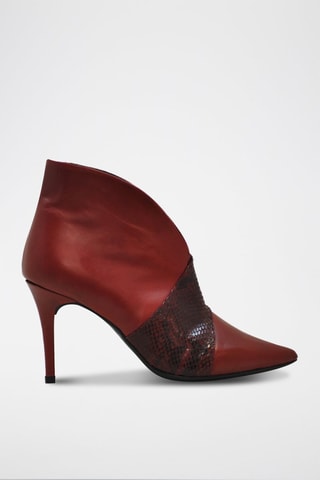 Bottines en cuir Napa - Rouge