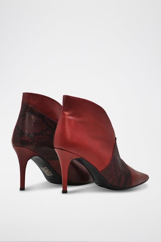 Bottines en cuir Napa - Rouge