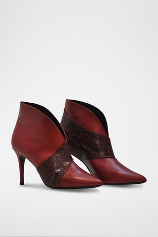 Bottines en cuir Napa - Rouge