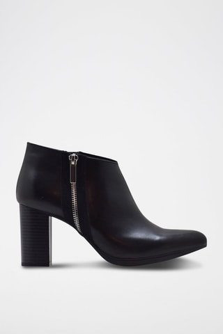 Bottines en cuir Fini - Noir