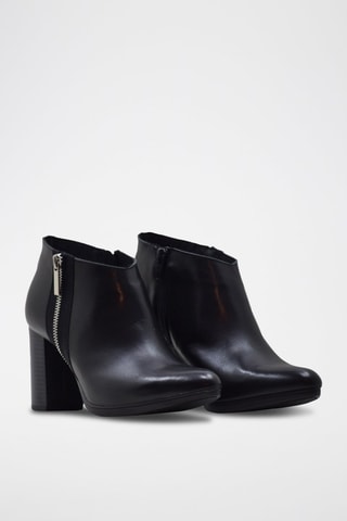 Bottines en cuir Fini - Noir