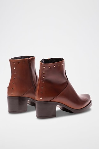 Bottines en cuir - Bordeaux