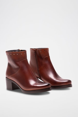 Bottines en cuir - Bordeaux