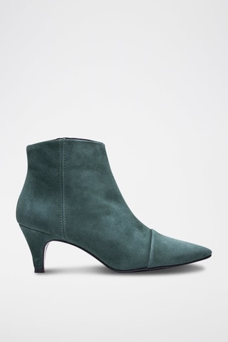 Bottines en nubuck - Bleu canard