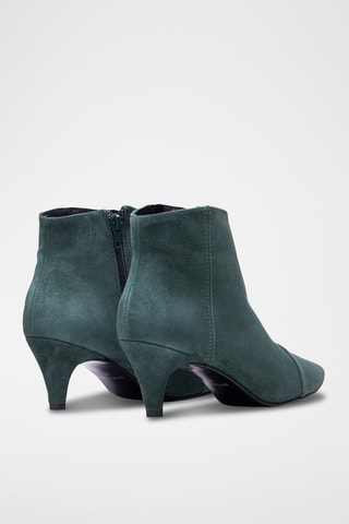 Bottines en nubuck - Bleu canard