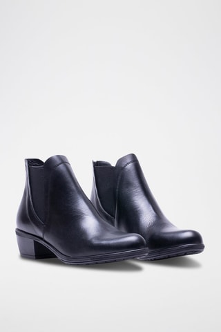 Bottines Chelsea en cuir - Noir