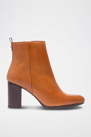 Bottines en cuir nappa Tamara - Camel
