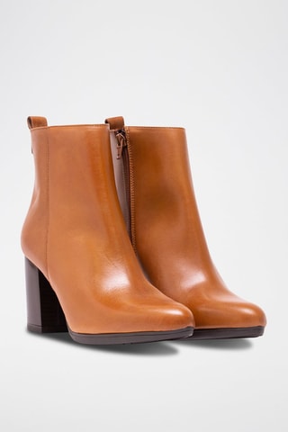 Bottines en cuir nappa Tamara - Camel