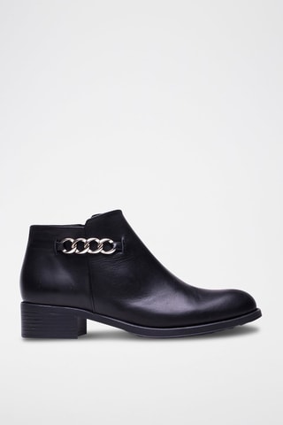 Bottines en cuir - Noir