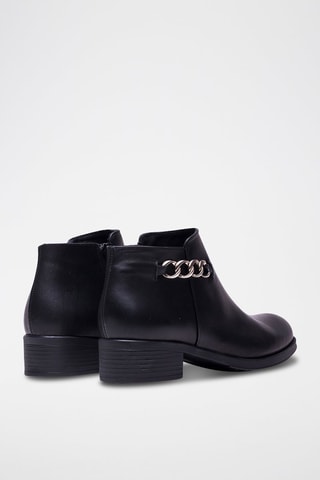 Bottines en cuir - Noir