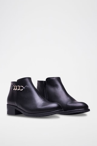 Bottines en cuir - Noir