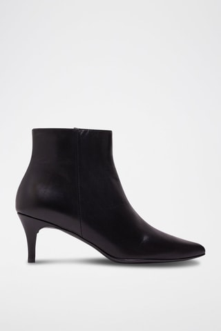 Bottines en cuir nappa Claudia - Noir