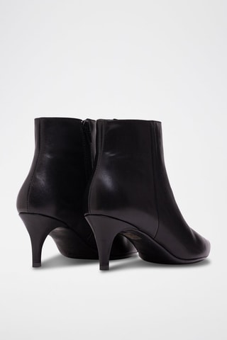 Bottines en cuir nappa Claudia - Noir