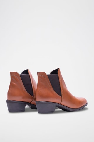 Bottines Chelsea en cuir - Camel