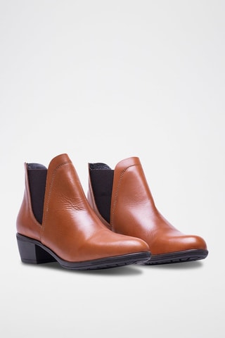 Bottines Chelsea en cuir - Camel