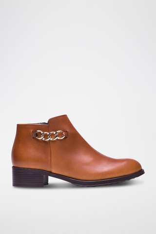 Bottines en cuir Cleo - Camel