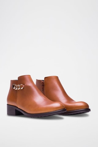 Bottines en cuir Cleo - Camel