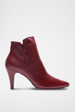 Bottines en cuir Vera - Bordeaux