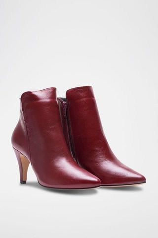Bottines en cuir Vera - Bordeaux
