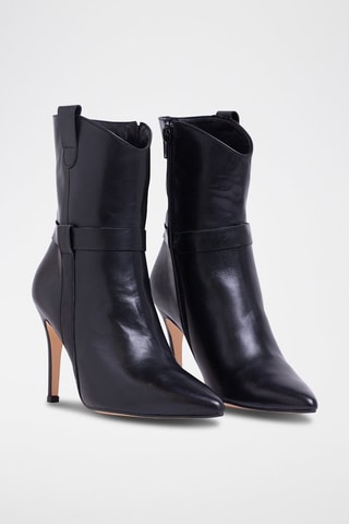 Bottines en cuir - Noir