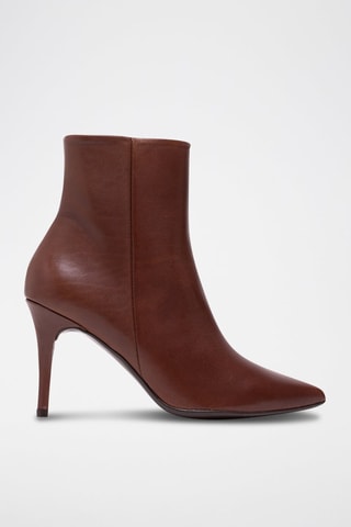 Bottines en cuir nappa Mayra - Marron
